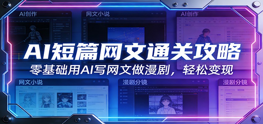 AI短篇网文通关攻略：零基础用AI写网文做漫剧，轻松变现-天天资源网