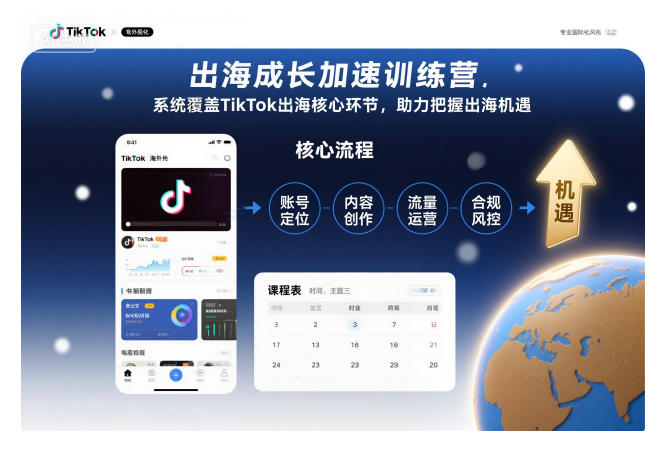 出海成长加速训练营，系统覆盖TikTok出海核心环节，助力把握出海机遇(更新)-天天资源网