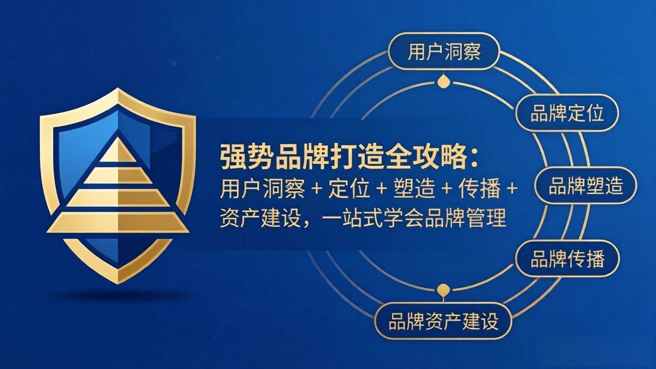 （17889期）强势品牌打造全攻略：用户洞察 + 定位 + 塑造 + 传播 + 资产建设，一站式学会品牌管理-天天资源网