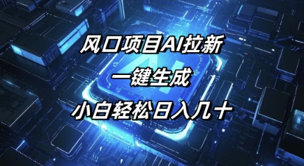 风口项目AI拉新，一键生成，小白轻松日入几十-天天资源网