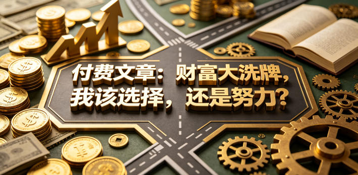 付费文章：财富大洗牌，我该选择，还是努力？-天天资源网