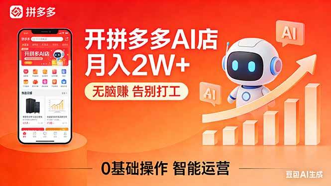（17947期）开一家拼多多AI店，月入2W+，无脑赚，告别打工，附SOP手册-天天资源网