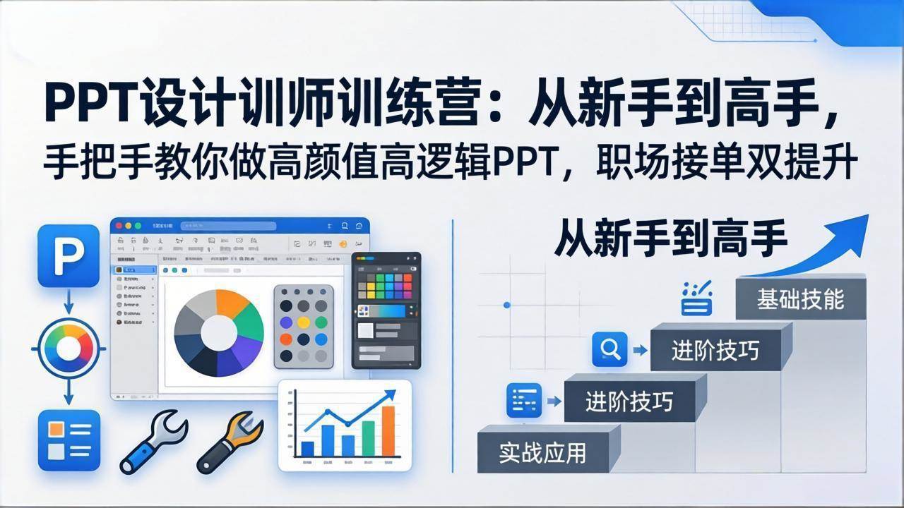 （17886期）PPT设计训师训练营：从新手到高手，手把手教你做高颜值高逻辑PPT，职场接单双提升-天天资源网