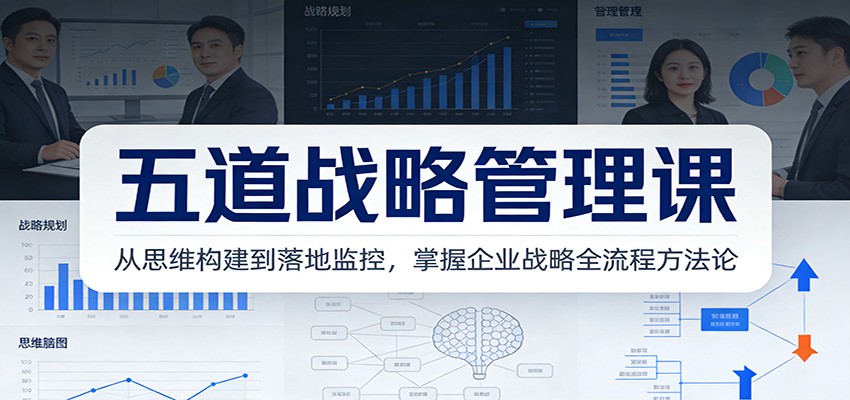 五道战略管理课：从思维构建到落地监控，掌握企业战略全流程方法论-天天资源网