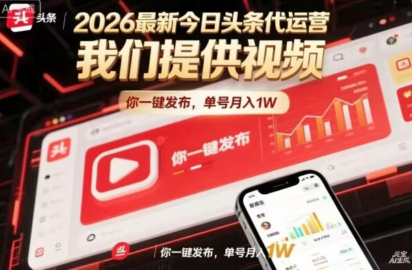 今日头条躺賺模式，你9我1，操作简单，一键发布，单机日入数百，长期合作【揭秘】-天天资源网