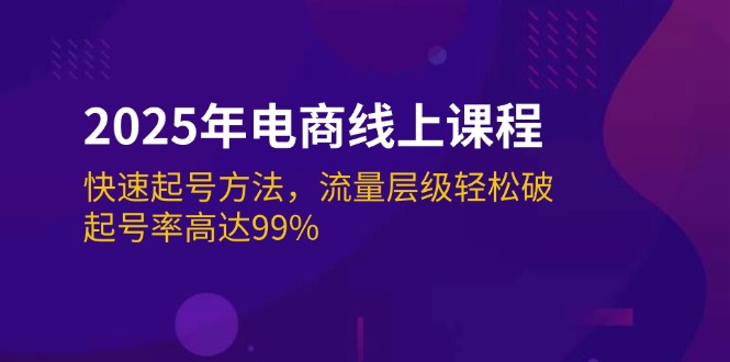 （14329期）2025年电商线上课程：快速起号方法，流量层级轻松破，起号率高达99%-天天资源网
