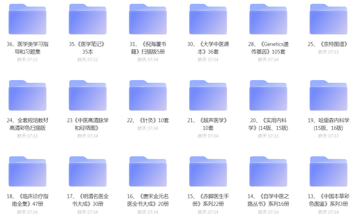 中医学类书籍大全集 无价之宝-天天资源网