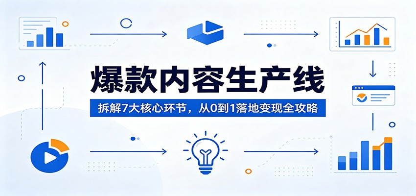 爆款内容生产线：拆解7大核心环节，从0到1落地变现全攻略-天天资源网