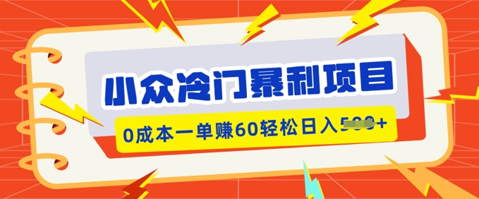 小众冷门暴利项目，小红书卖虚拟资料，0成本一单挣60轻松日入多张-天天资源网