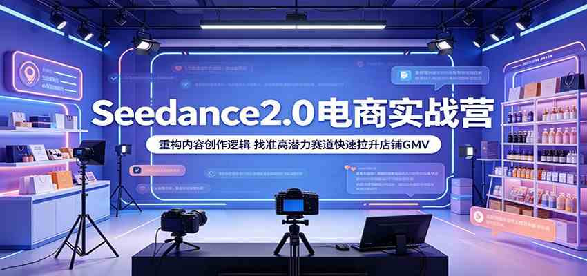 Seedance2.0电商实战营：重构内容创作逻辑，找准高潜力赛道快速拉升店铺GMV-天天资源网