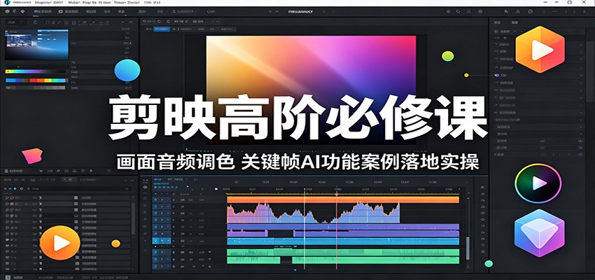 剪映高阶必修课：画面音频调色，关键帧AI功能案例落地实操-天天资源网