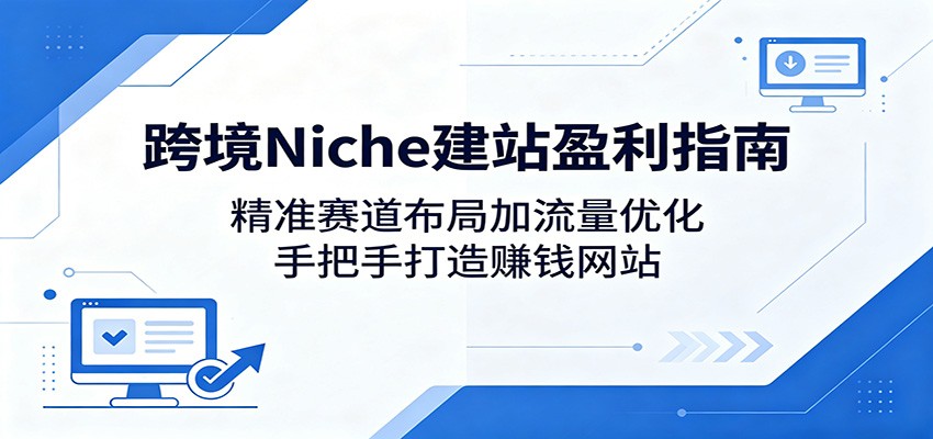 跨境Niche建站盈利指南：精准赛道布局加流量优化，手把手打造赚钱网站-天天资源网