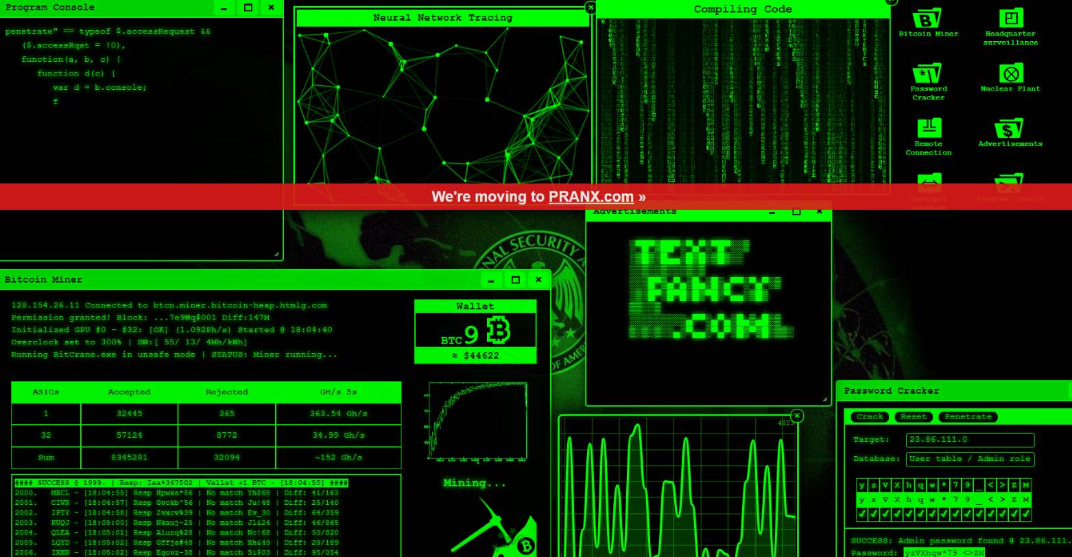 抖音很火的在线假装黑客高手网页-天天资源网