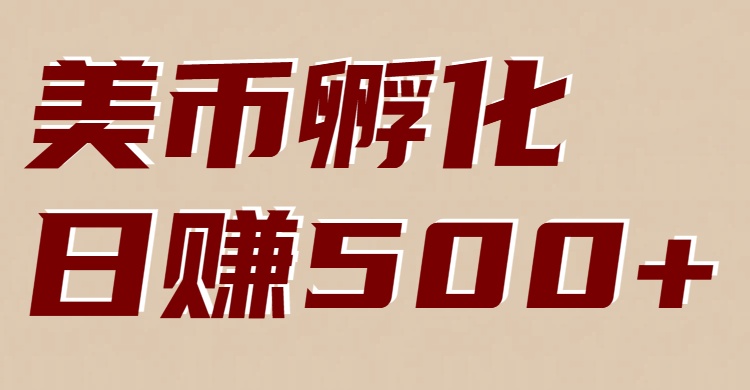 美币孵化项目：电脑全自动挂机赚美金，小白轻松上手-天天资源网