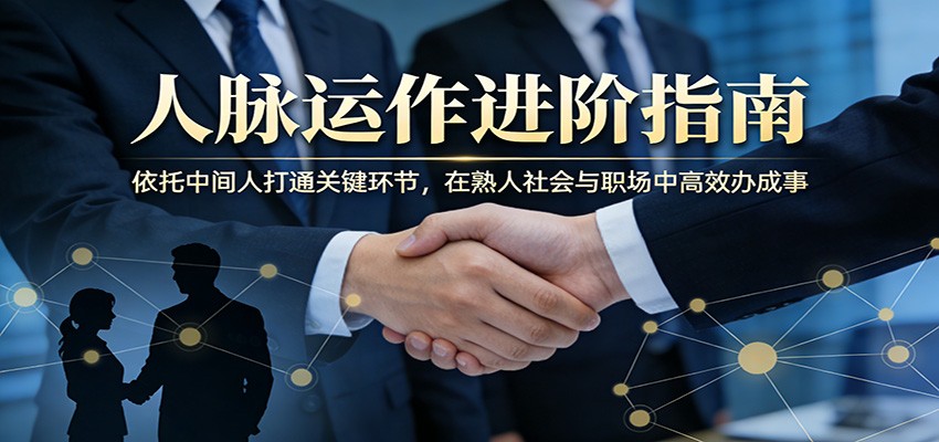 付费文章：人脉运作进阶指南，依托中间人打通关键环节，在熟人社会与职场中高效办成事-天天资源网